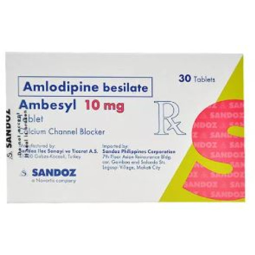 Ambesyl (AMLODIPINE AS BESILATE) 10Mg Tablet, x 1's