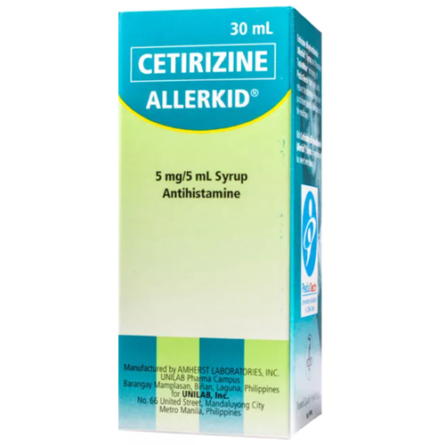 Allerkid (CETIRIZINE DIHYDROCHLORIDE) 5mg Syrup, 30mL